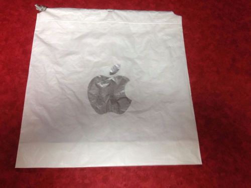 Apple Store Used Plastic Drawstring Shopping Store Bag Apple Brand Logo White