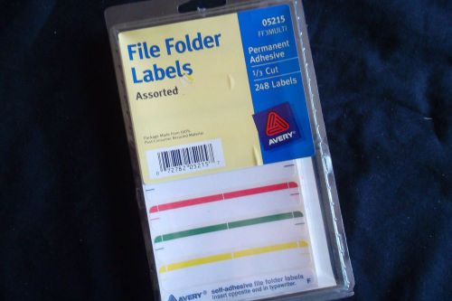File Folder Labels, Avery, 05215, assorted colors