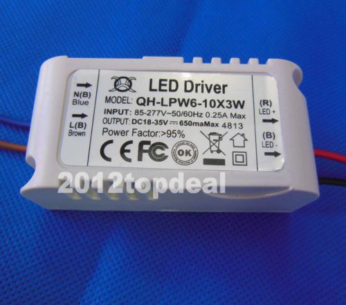 10pcs Constant Current Driver F 6-10pc 3W High Power LED in series,6-10x3w 650mA