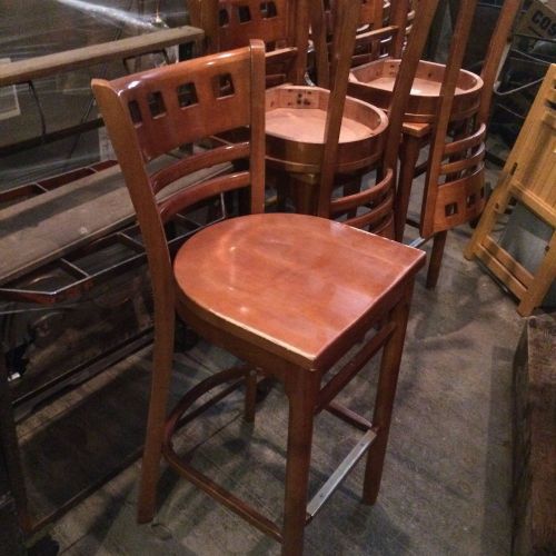 Used Wood Frame Restaurant Bar Stools Chairs
