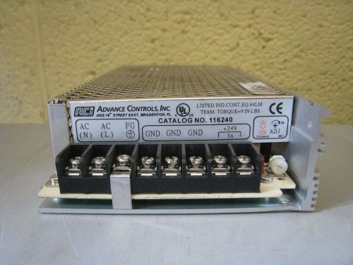 ACI Advanced Controls Inc 116240 120W +24V Power Supply Used Free Shipping