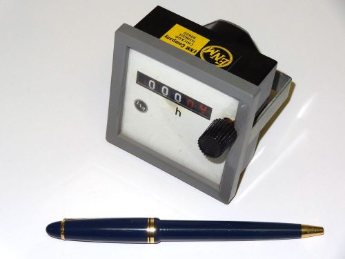 Enm 5-digit electric elapsed time meter, up to 999.99 hours, no reset, 120vac for sale