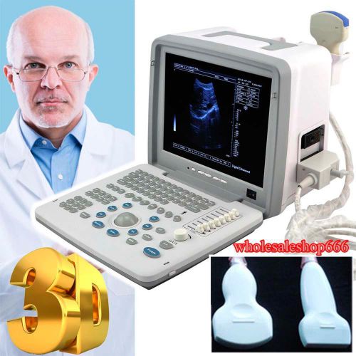 12inch full digital portable ultrasound scanner + convex probe + linear probe 3d for sale