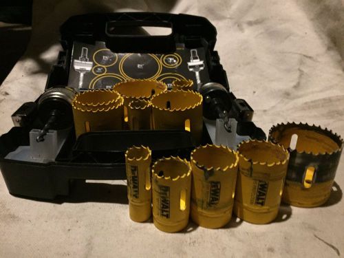DEWALT D180005 14 Piece Master Hole Saw Kit used but barely any piece, see pics