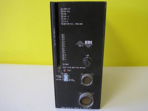 TRAFFIC LIGHT CONTROL CONFLICT MONITOR EDI NSM-12 USED 30 DAY GUARANTEE