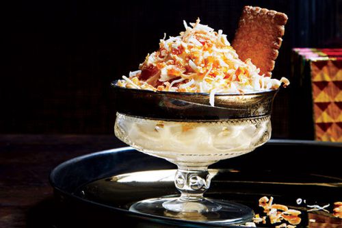 Toasted Coconut Sundaes Candied Peanut Recipe Asian Cuisine DIY Toothsome VV5