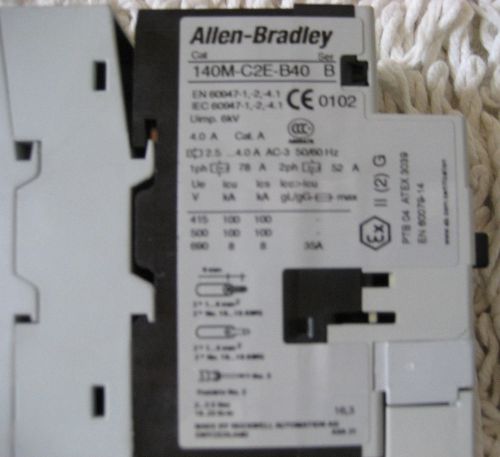 Allen-Bradley 140M-C2E-B40 B +190S-ANDJ2-CB40C + 100-C09Z*10 A.