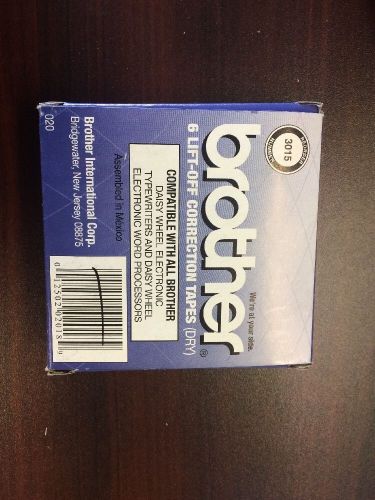 Brother Lift-Off Dry Correction Tapes, White, 6/Pack - BRT3015