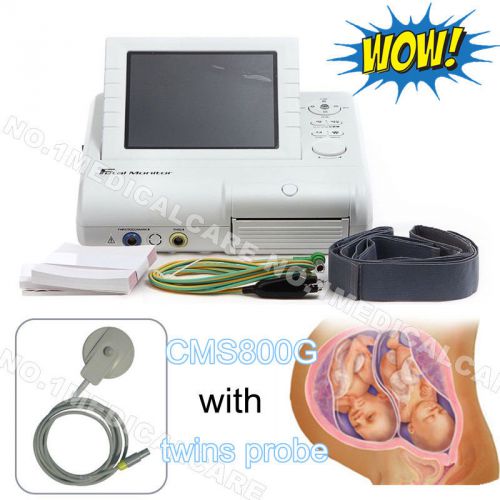 CONTEC CMS800G Fetal Monitor, 8&#034; Color LCD with twins Probe, Thermal Recorder