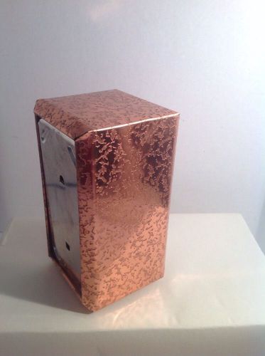 Vintage Retro Diner Restaurant Style Copper Color Metal Napkin Dispenser Holder