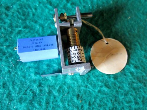 Clarostat 62ja-5k wire wound precision potentiometer with 4 digit counterassem for sale