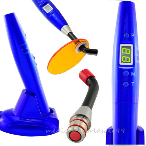 Blue dental 5w 1500mw wireless cordless led curing light lamp battery tips pack for sale