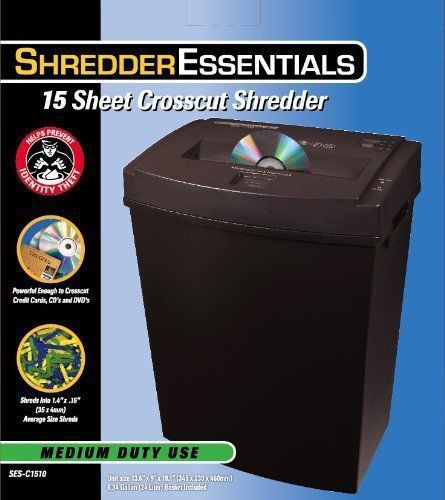 Shredder Essentials 15-Sheet Cross-Cut Shredder SES-C1525