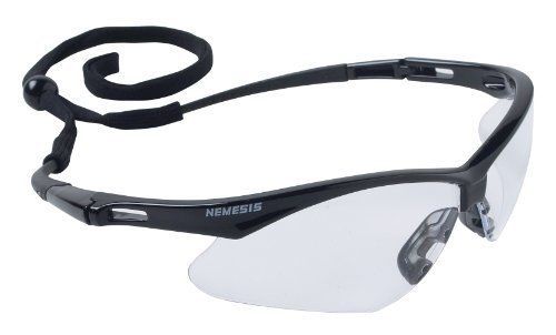 Jackson Safety V30 Nemesis Clear Anti Fog Lens Safety Eyewear with Black Frame (