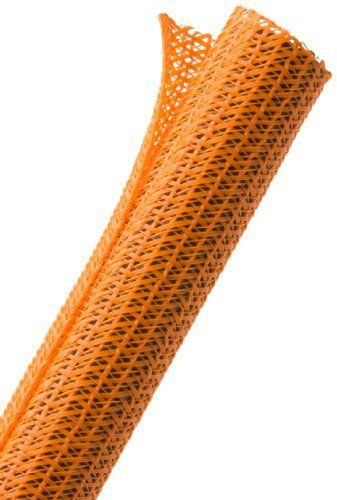 Hellermann Tyton 170-03082 Split Wrap Braided Sleeving  0.25&#034; ID  PET  Orange  2