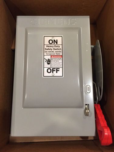 SIEMENS HEAVY DUTY SAFETY SWITCH HNF261 30A 600V NEMA Type1