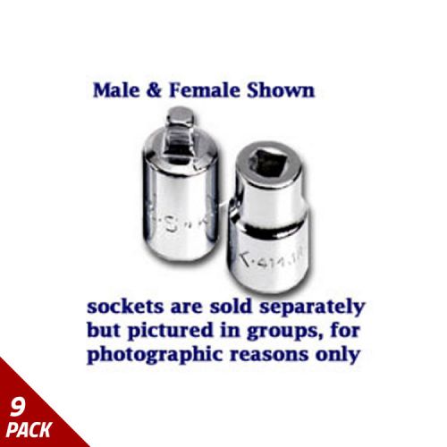S K Hand Tools 5/16&#034; Female Pipe Plug Socket, 3/8&#034; Drive [9 Pack]