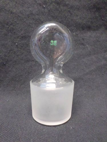 Chemglass #38 hollow glass flask length pennyhead stopper, cg-3018-08 for sale