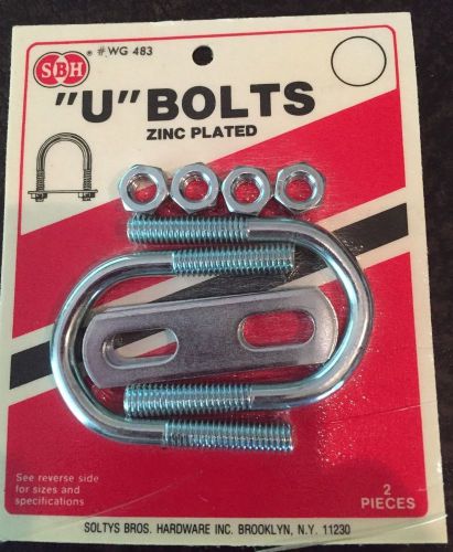 SBH &#039;U&#039; BOLTS  5/16&#034; X 2-1/2&#034; X 1-3/8&#034;-  2 IN PACKAGE - NEW