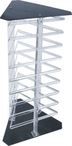 Earring display triangular stand rotating holds 108 cards revolving counter top for sale