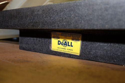 Excellent DOALL BLACK GRANITE PLATE 18&#034; X 18&#034; x 4&#034; USA made +/- .00050&#034; Grade A