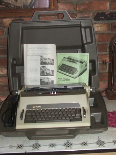 Vintage Royal Medallion II Electric Portable Typewriter with Case &amp; Instructions