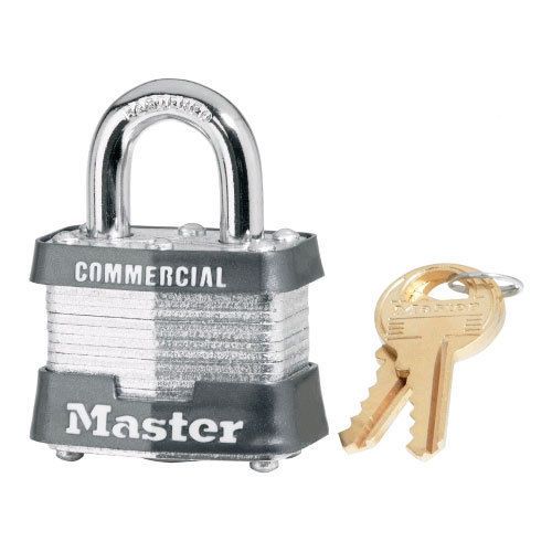 Master lock - lock #3 tumbler 1-9/16&#034; wide laminated steel body for sale