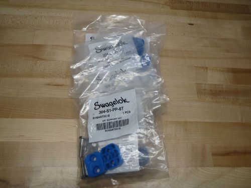 LOT OF 7  SWAGELOK  3/8&#034; OD TUBE SUPPORT KIT  304-S1-PP-6T  NEW  NOS