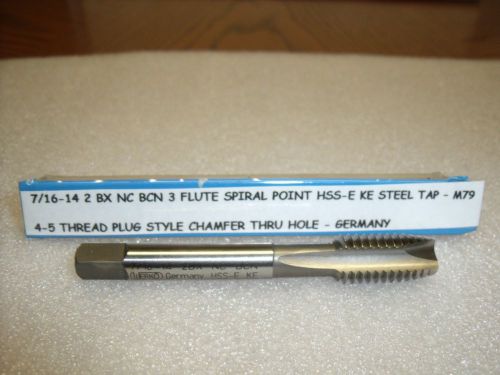 7/16-14 unc 2bx standard 3 spiral point tap hsse premium steel – m79 for sale
