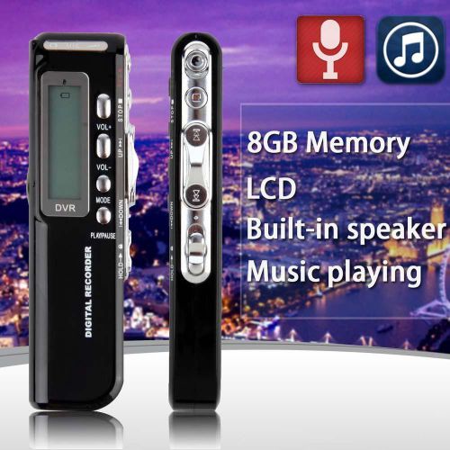 8GB 650Hr USB LCD Screen Digital Audio Voice Recorder Dictaphone MP3 Player OP