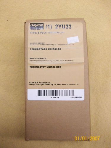 Nib dayton unit mounted thermostat 2yu33 single pole for sale