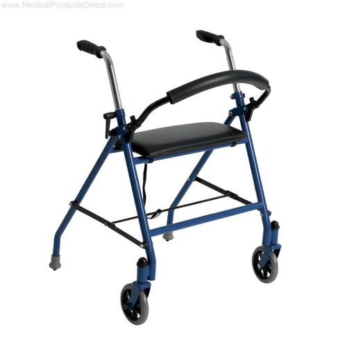 1239BL-DRIVE Two Wheeled Walker with Seat(BLUE)-FREE SHIPPING