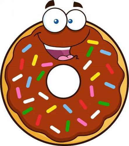 30 Custom Happy Chocolate Sprinkled Doughnut Personalized Address Labels