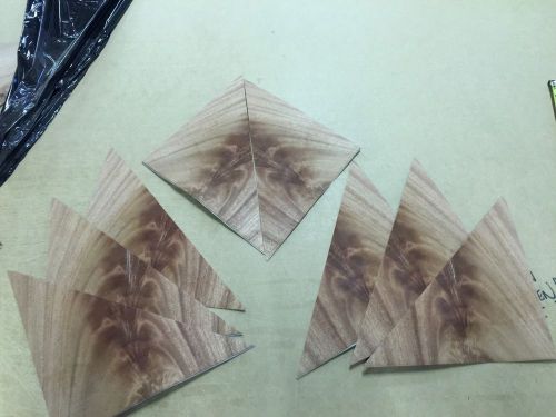 Wood veneer crotch mahogany lot 8 piece&#039;s 10mil paper backed&#034;exotic&#034;cr5 12-31-15 for sale