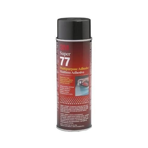 3M (Super 77) Multi-Purpose Spray Adhesive Low VOC&lt; 25% Clear, Net Wt 18.0 oz