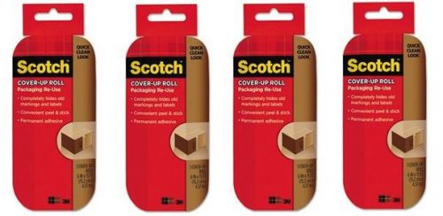 4 Pack - Scotch Cover-Up Roll RUCUR15: 6&#034; x 15&#039;, Brown