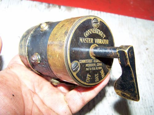 Old CONNECTICUT Magneto Battery Early Auto Dual Ignition Switch Hit Miss NICE!!