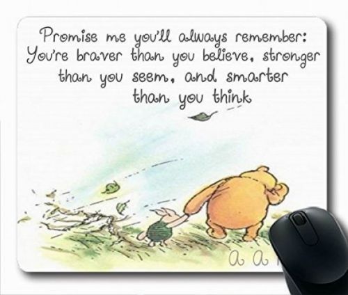 Winnie The Pooh Quotes Simple Design STYLE (118087) Custom Printed Oblong Size
