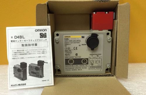 Omron D4BL-3CRB-A, 250 VAC, 10 Amp, Safety Interlock Switch, New in Box + Manual