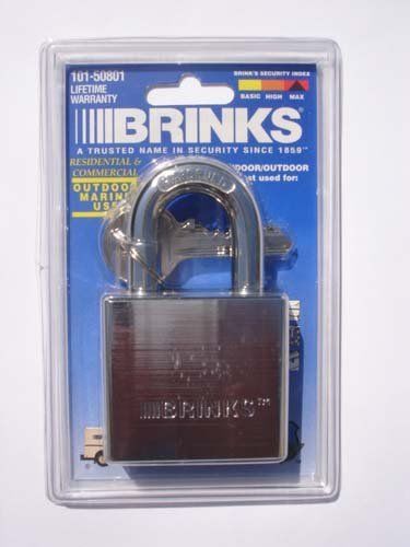 Brinks 101-50801 2 Inch Chrome Plated Sold Brass Marine Keyed Padlock FREE SHIP
