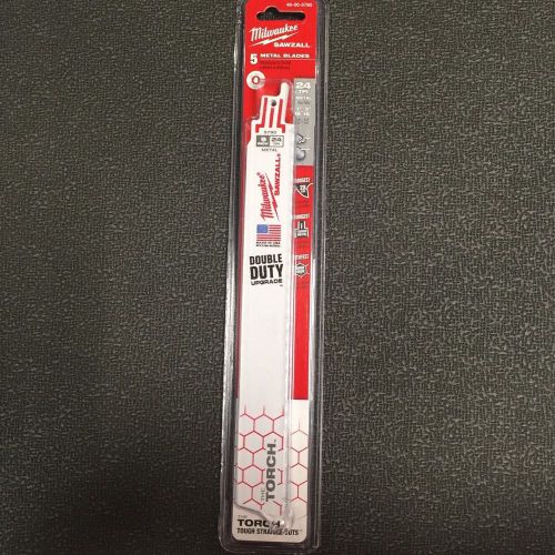 Milwaukee sawzall blades 48-00-5790 48005790 5 pk 24 tpi 9&#034; the torch  free ship for sale