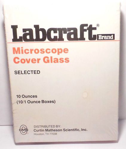 Microscope Cover Glass Labcraft 10 One Ounce Boxes New Sealed 10,000