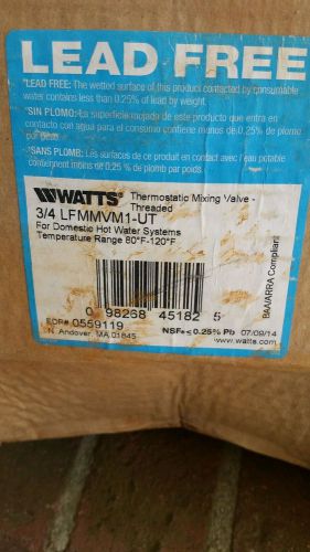 Watts thermostatic mixing valve LFMMVM1-UT 3/4
