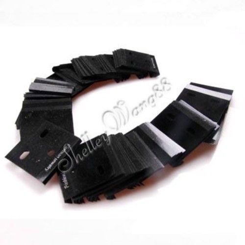 100x Earring Display Hang Cards Black Flocked 2x2 Inch