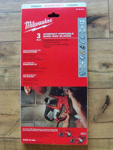 Milwaukee 48-39-0519, 35-3/8 in. 14 tpi. compact band saw blade 3 pk brand new for sale