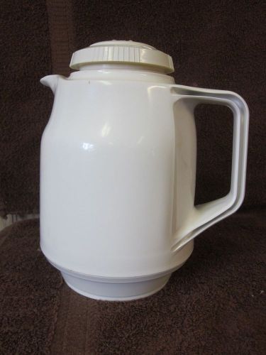 96oz = 12 Cups Appox White Coffee Pot Plastic With Glass Inside Thermos