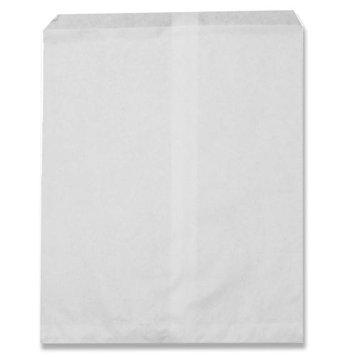 100 white kraft paper bags gift bags merchandise bags  8 1/2&#034;x 11&#034; for sale