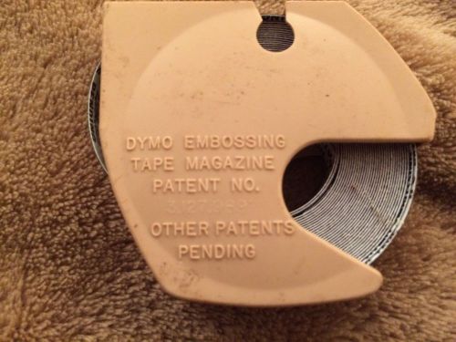 19 Dymo Rolls 1/4&#034; x 12&#039; BLACK Label Tape Embossing Magazine Printer 3200