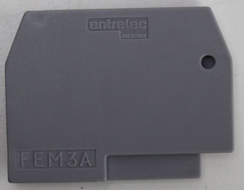 Entrelec  Grey Terminal Block End Plate FEM3A  NNB