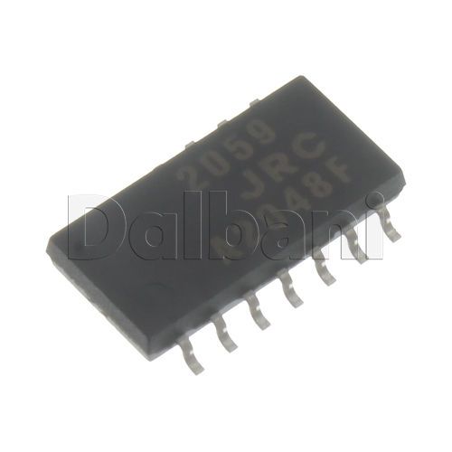 Njm2059m original new jrc quad channel operational amplifier 6mv 4ch 6mhz dip14 for sale